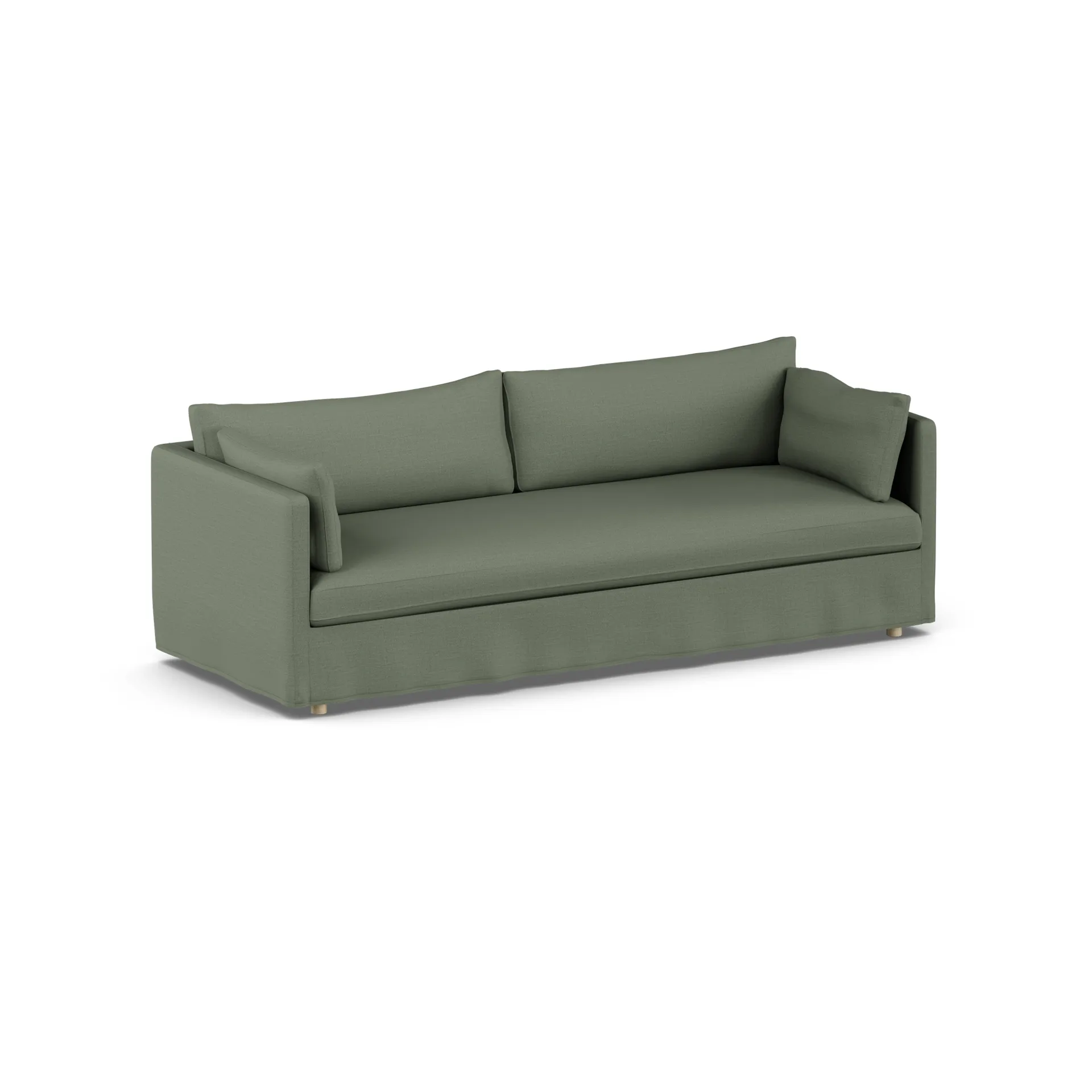 Linnevik sofa, Same Forest 6677-hvidolieret eg, 4-pers., med skørt 1898