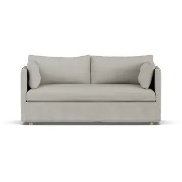 Linnevik sofa - Same Grey 6673-hvidolieret eg, 2-pers., med skørt - 1898