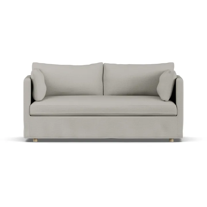 Linnevik sofa - Same Grey 6673-hvidolieret eg, 2-pers., med skørt - 1898