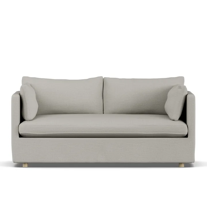 Linnevik sofa - Same Grey 6673-hvidolieret eg, 2-pers., med skørt - 1898