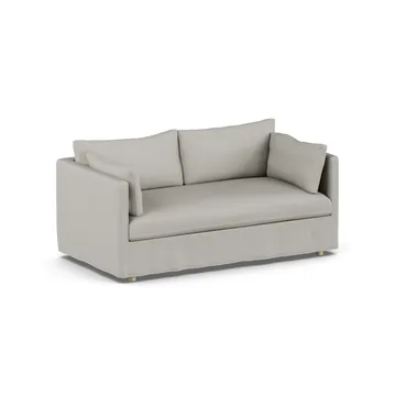 Linnevik sofa - Same Grey 6673-hvidolieret eg, 2-pers., med skørt - 1898