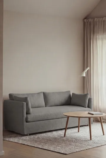 Linnevik sofa - Same Grey 6673-hvidolieret eg, 2-pers., med skørt - 1898