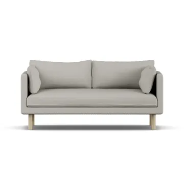 Linnevik sofa - Same Grey 6673-hvidolieret eg, 2-pers., uden skørt - 1898