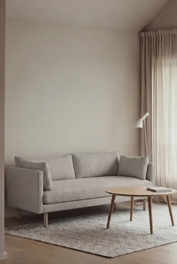 Linnevik sofa - Same Grey 6673-hvidolieret eg, 2-pers., uden skørt - 1898