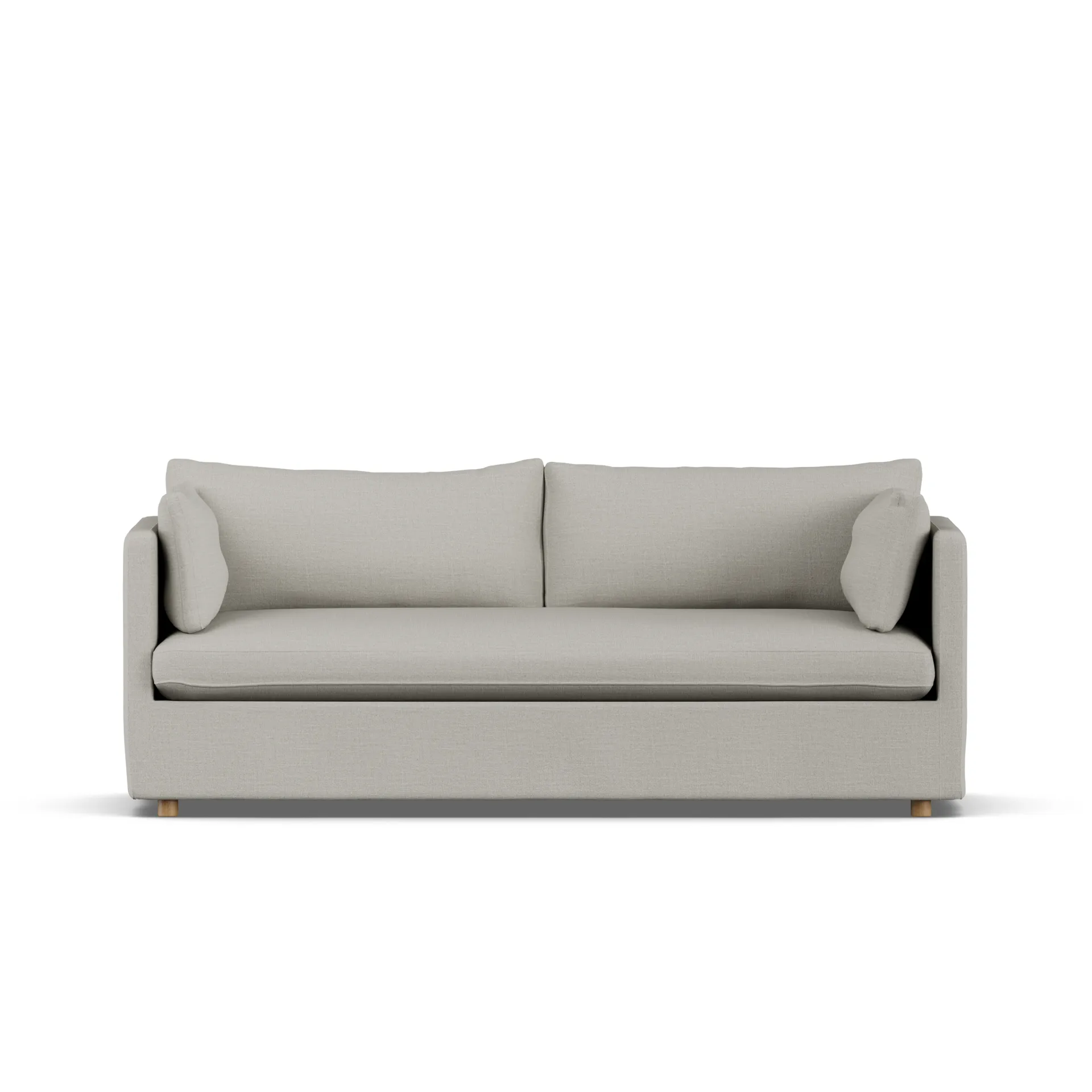 Linnevik sofa, Same Grey 6673-hvidolieret eg, 3-pers., med skørt 1898