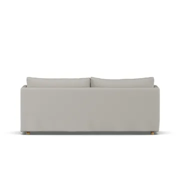Linnevik sofa - Same Grey 6673-hvidolieret eg, 3-pers., med skørt - 1898