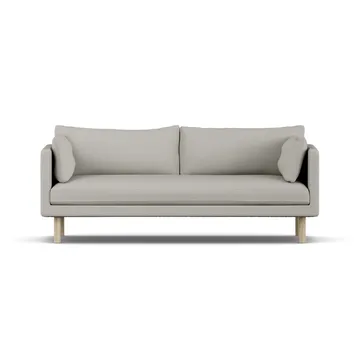 Linnevik sofa - Same Grey 6673-hvidolieret eg, 3-pers., uden skørt - 1898
