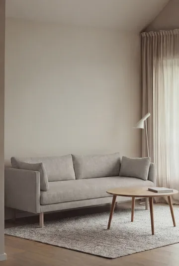Linnevik sofa - Same Grey 6673-hvidolieret eg, 3-pers., uden skørt - 1898