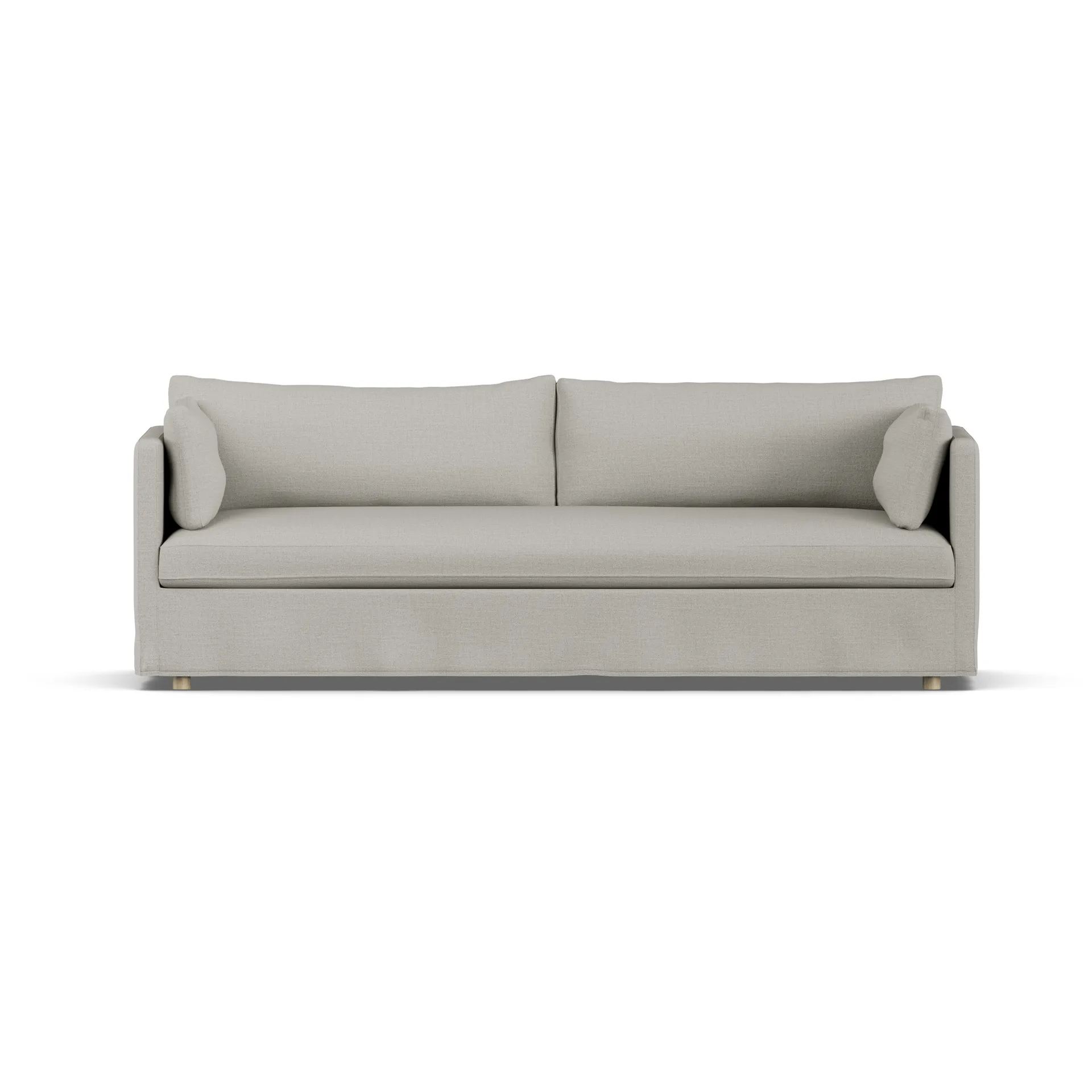 Linnevik sofa, Same Grey 6673-hvidolieret eg, 4-pers., med skørt 1898