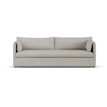 Linnevik sofa - Same Grey 6673-hvidolieret eg, 4-pers., med skørt - 1898