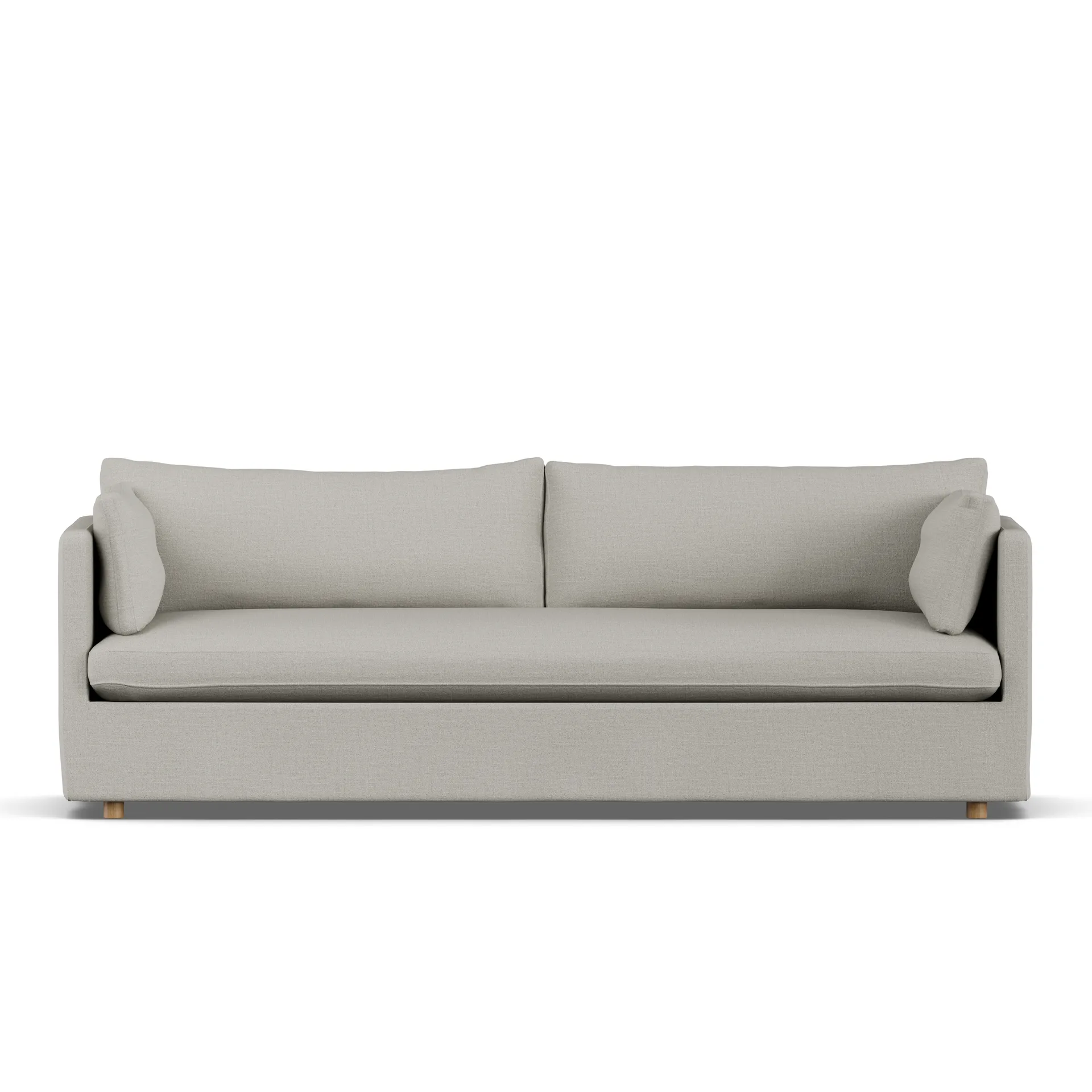 Linnevik sofa, Same Grey 6673-hvidolieret eg, 4-pers., med skørt 1898