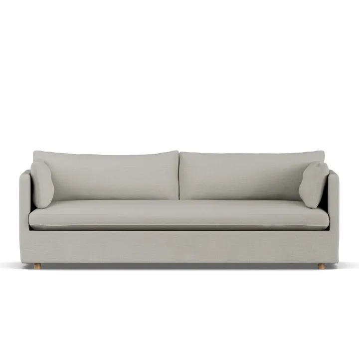 Linnevik sofa - Same Grey 6673-hvidolieret eg, 4-pers., med skørt - 1898
