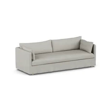 Linnevik sofa - Same Grey 6673-hvidolieret eg, 4-pers., med skørt - 1898
