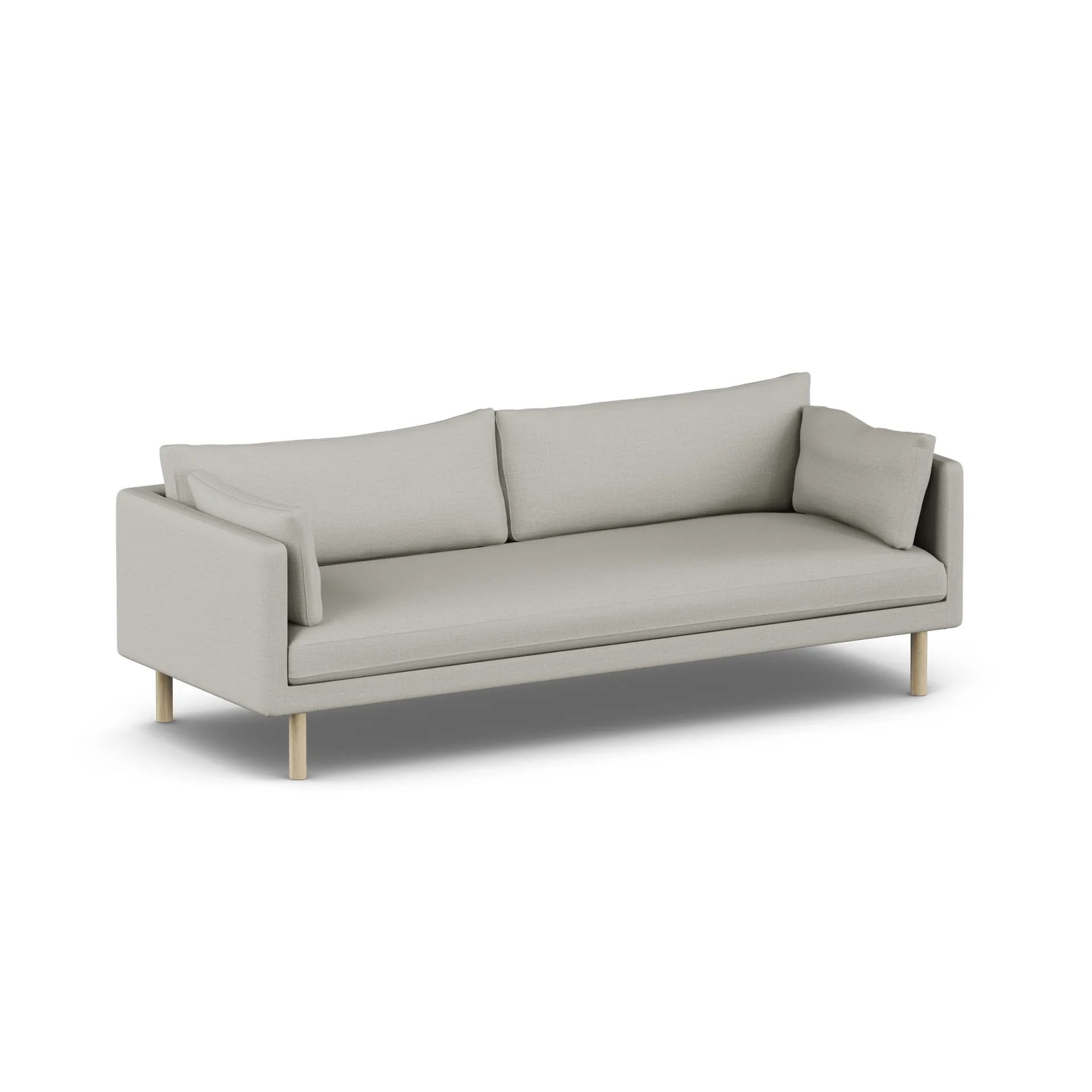 Linnevik sofa, Same Grey 6673-hvidolieret eg, 4-pers., uden skørt 1898