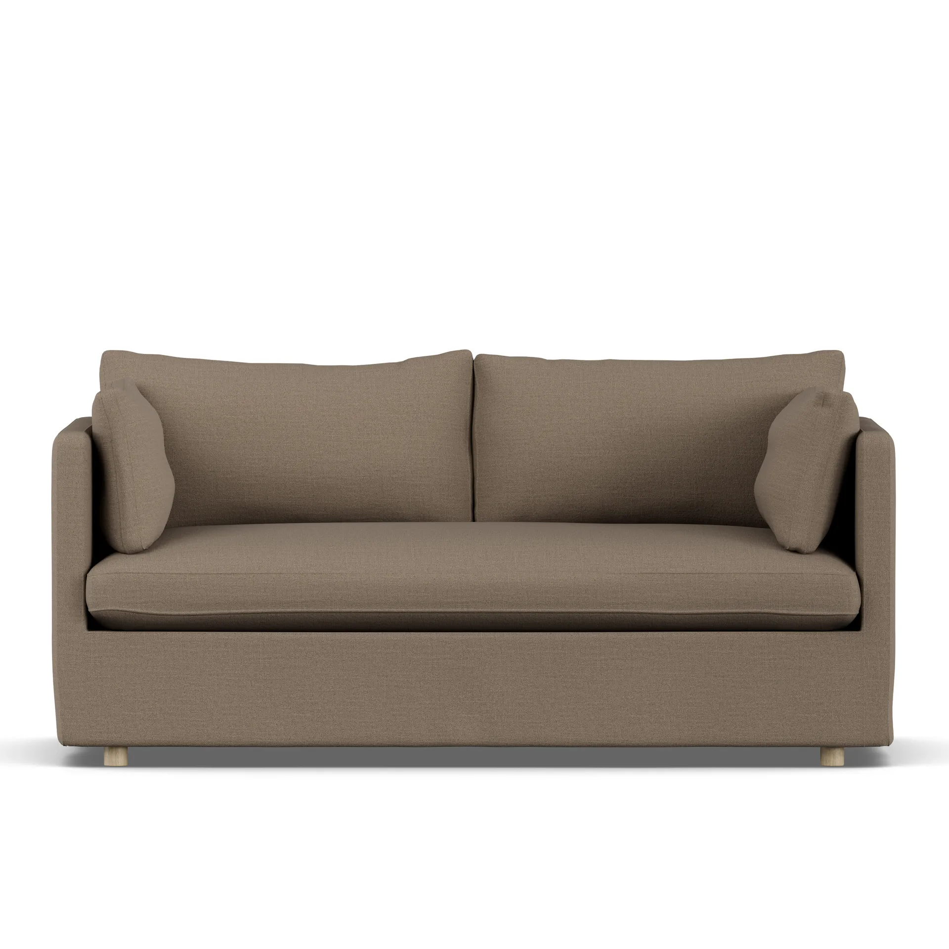 Linnevik sofa, Same Mole 6674-hvidolieret eg, 2-pers., med skørt 1898
