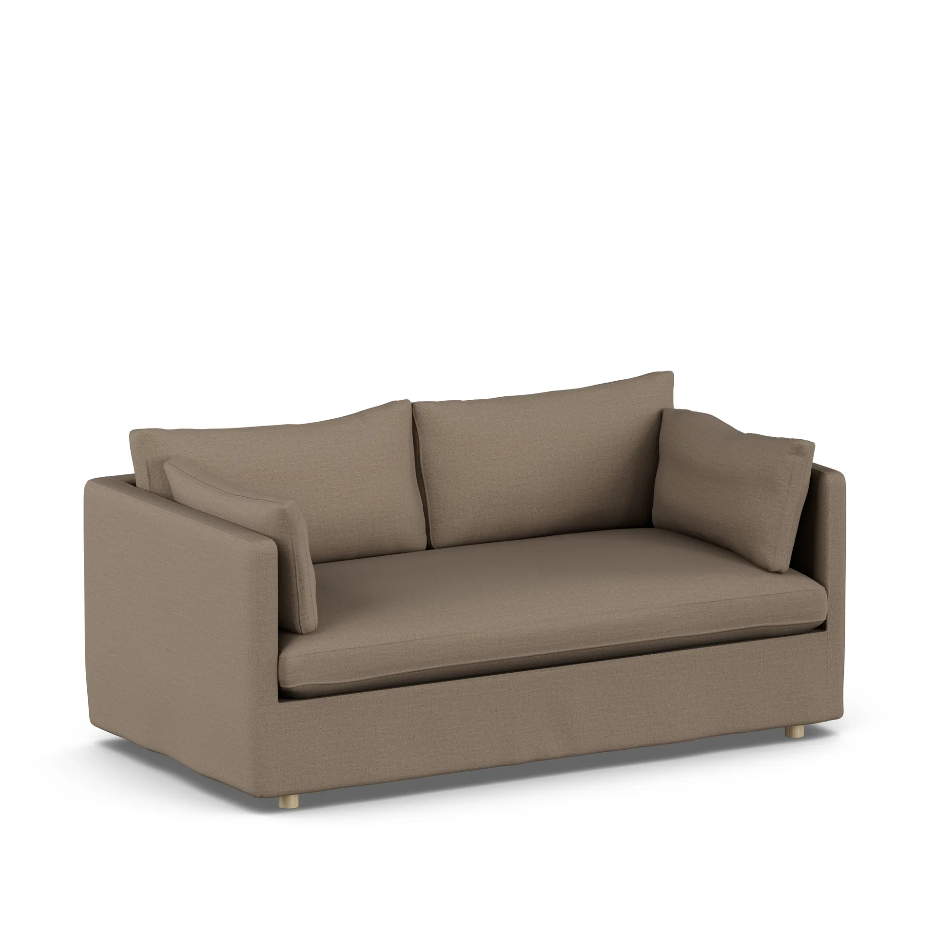 Linnevik sofa, Same Mole 6674-hvidolieret eg, 2-pers., med skørt 1898