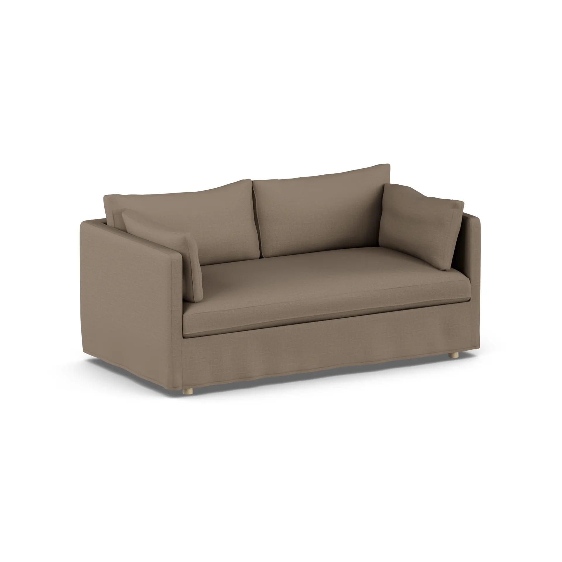 Linnevik sofa, Same Mole 6674-hvidolieret eg, 2-pers., med skørt 1898
