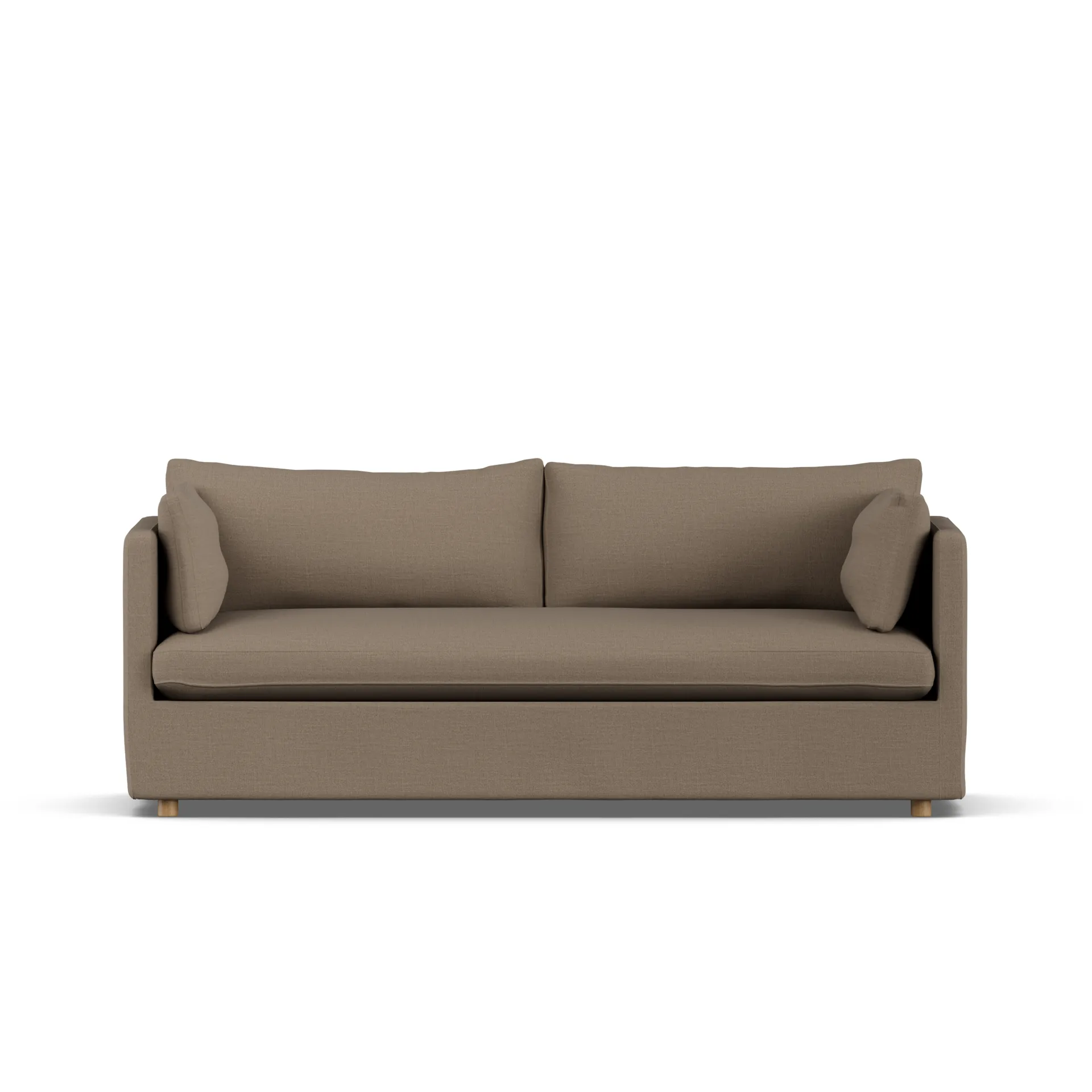 Linnevik sofa, Same Mole 6674-hvidolieret eg, 3-pers., med skørt 1898