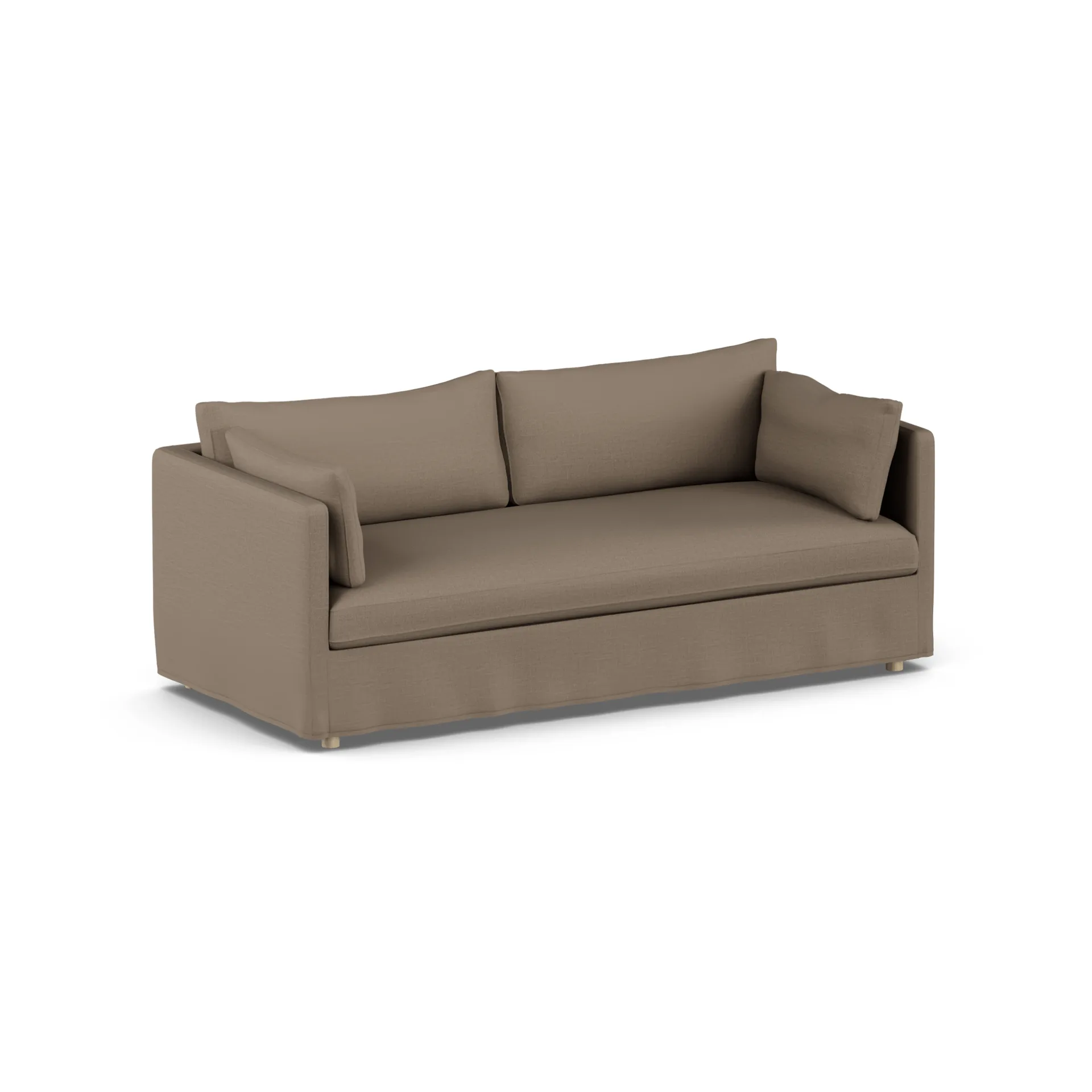 Linnevik sofa, Same Mole 6674-hvidolieret eg, 3-pers., med skørt 1898