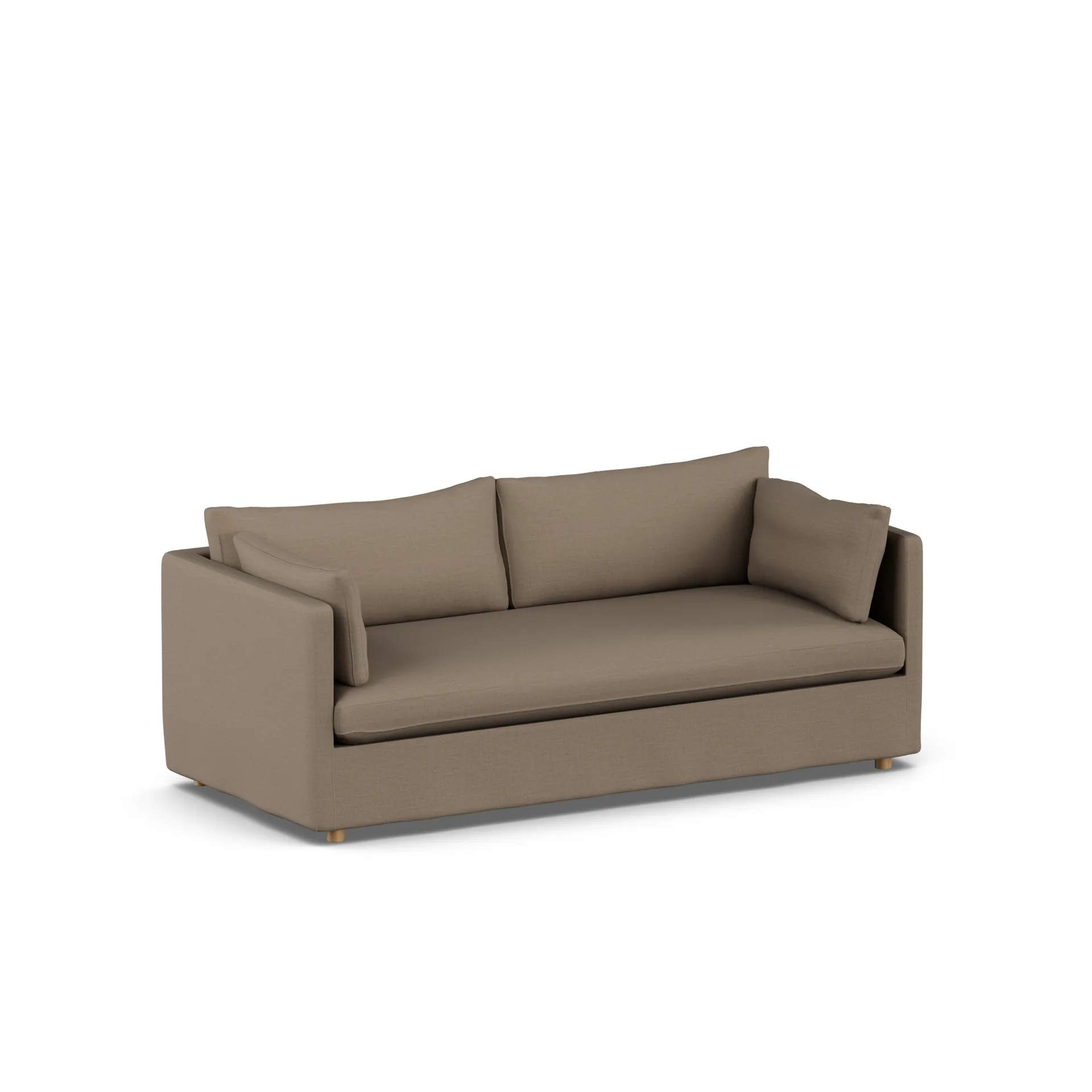 Linnevik sofa, Same Mole 6674-hvidolieret eg, 3-pers., med skørt 1898