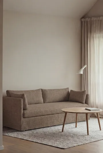 Linnevik sofa - Same Mole 6674-hvidolieret eg, 3-pers., med skørt - 1898