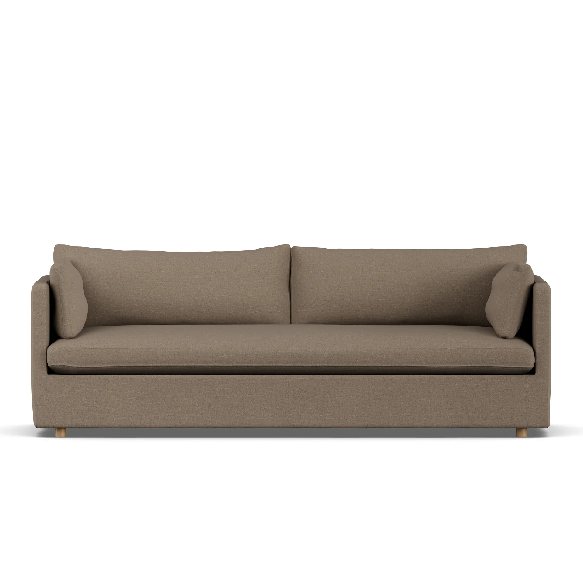 Linnevik sofa, Same Mole 6674-hvidolieret eg, 4-pers., med skørt 1898