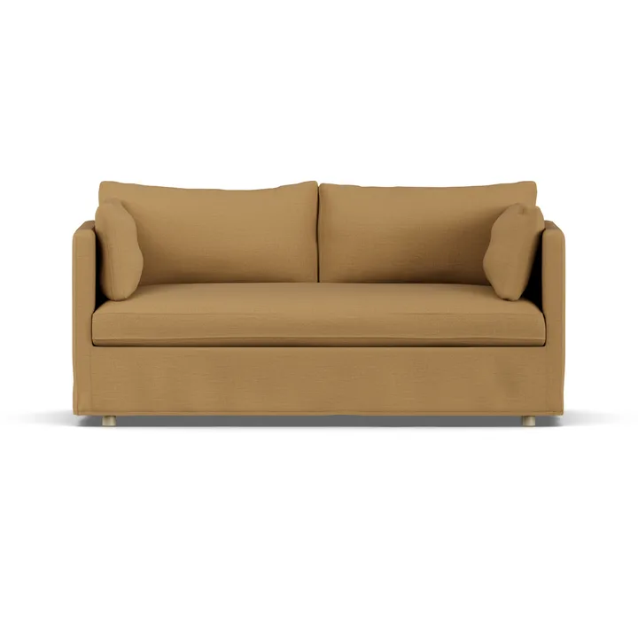Linnevik sofa - Same Ochre 6676-hvidolieret eg, 2-pers., med skørt - 1898