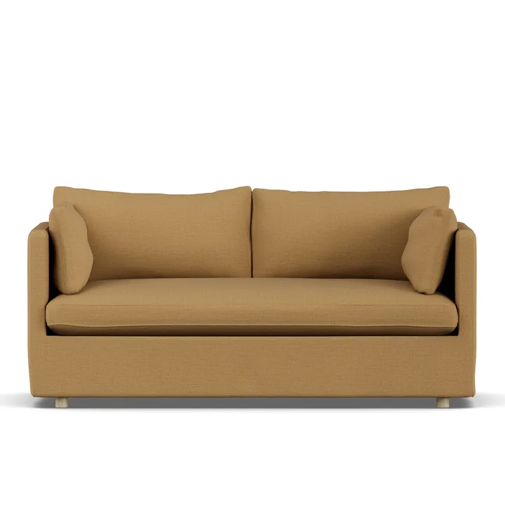 Linnevik sofa - Same Ochre 6676-hvidolieret eg, 2-pers., med skørt - 1898