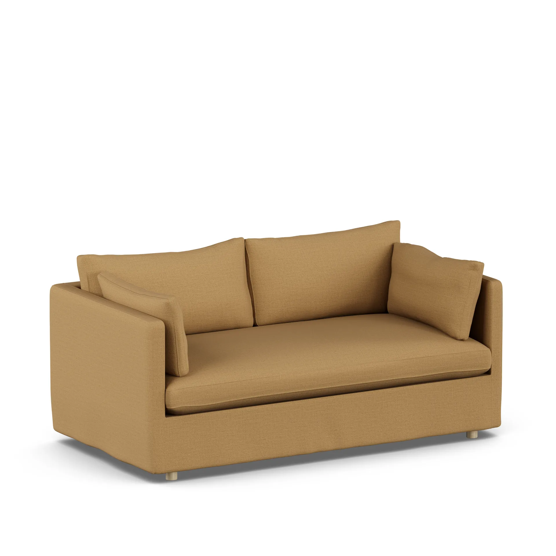 Linnevik sofa, Same Ochre 6676-hvidolieret eg, 2-pers., med skørt 1898