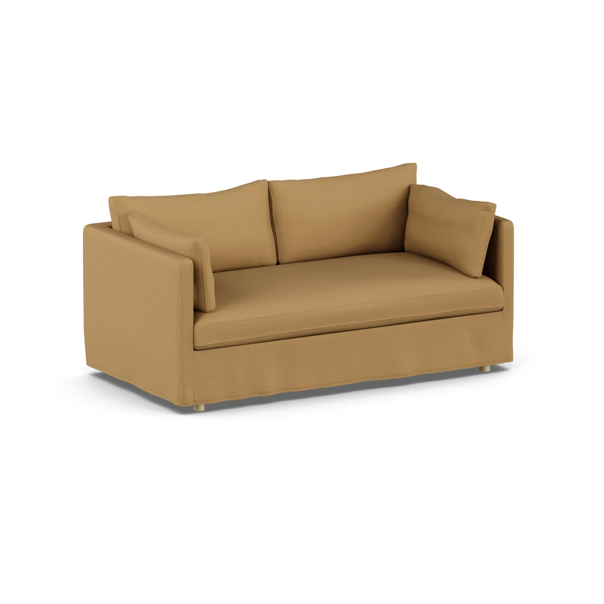 Linnevik sofa, Same Ochre 6676-hvidolieret eg, 2-pers., med skørt 1898
