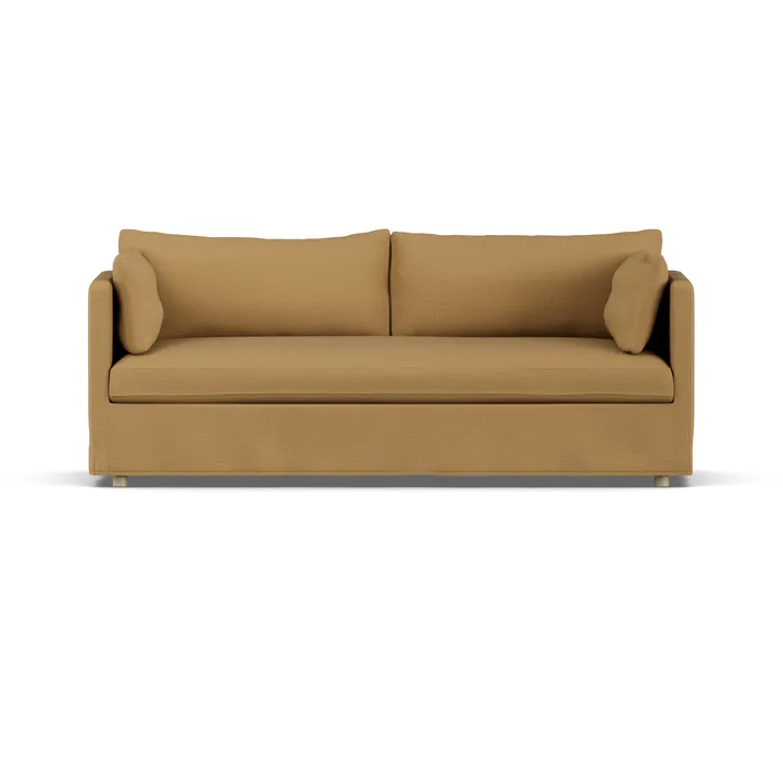 Linnevik sofa - Same Ochre 6676-hvidolieret eg, 3-pers., med skørt - 1898