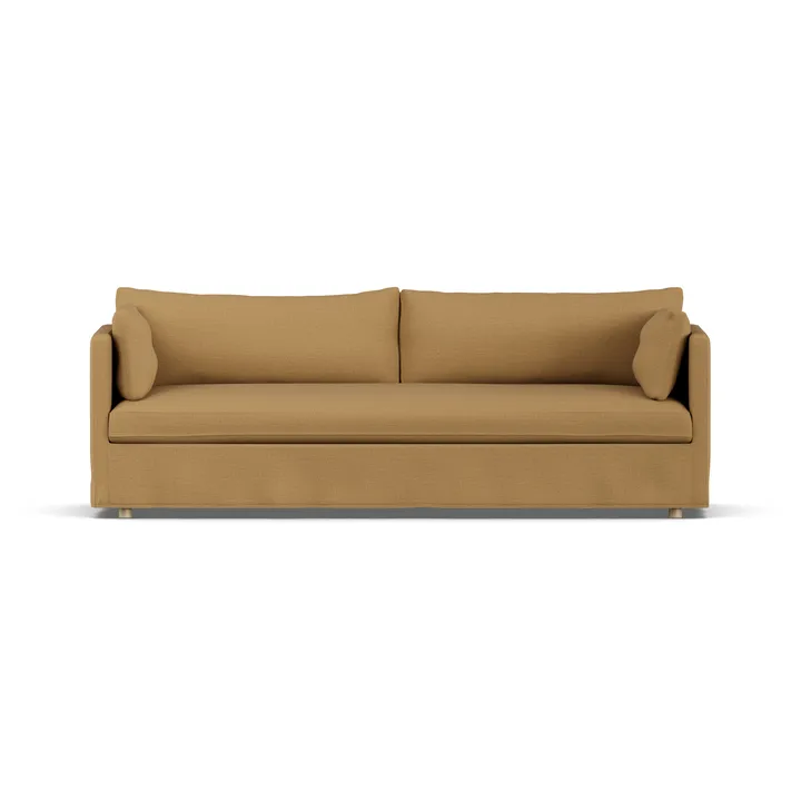 Linnevik sofa - Same Ochre 6676-hvidolieret eg, 4-pers., med skørt - 1898
