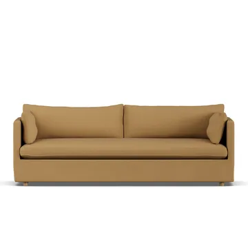 Linnevik sofa - Same Ochre 6676-hvidolieret eg, 4-pers., med skørt - 1898