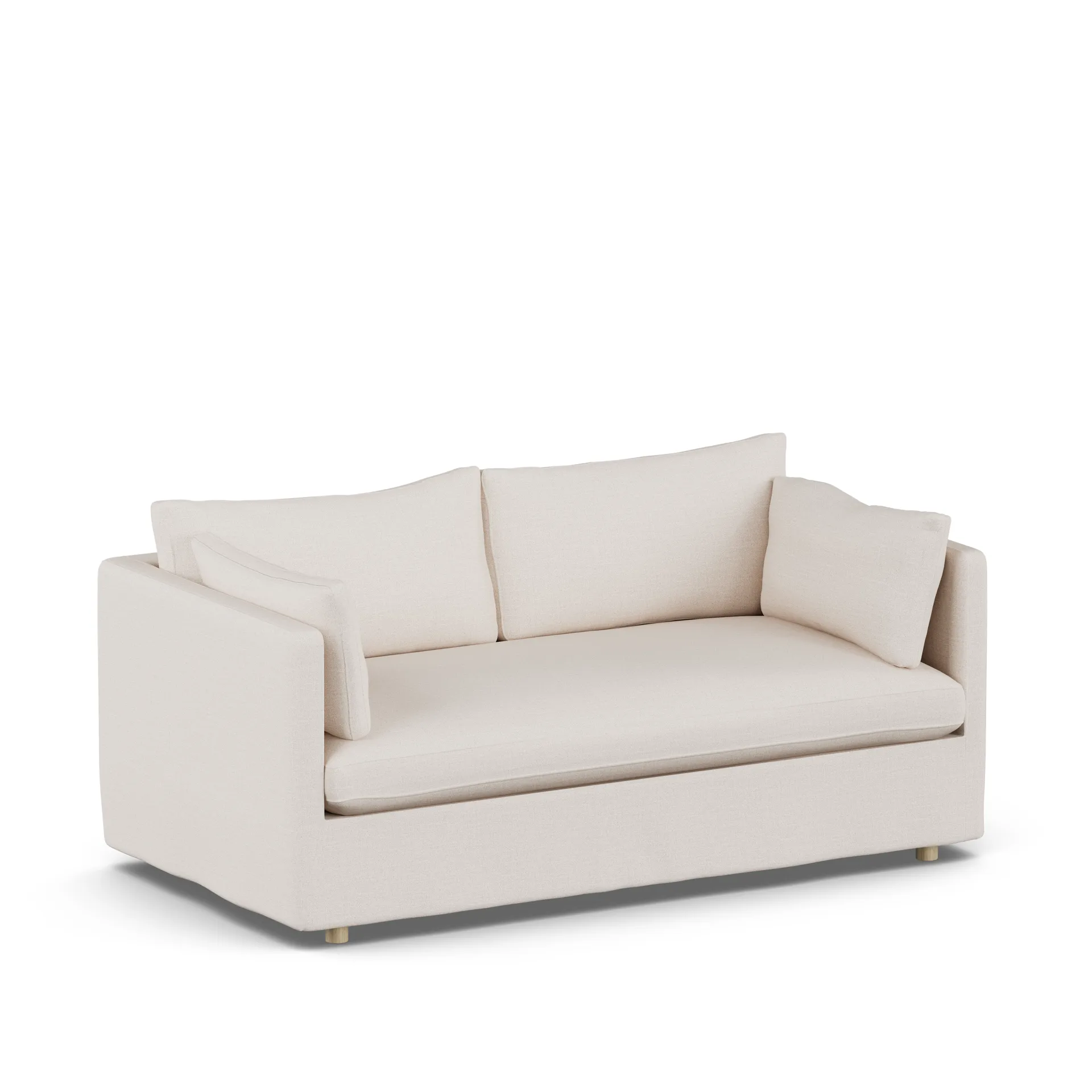 Linnevik sofa, Same Off White 6671-hvidolieret eg, 2-pers., med skørt 1898