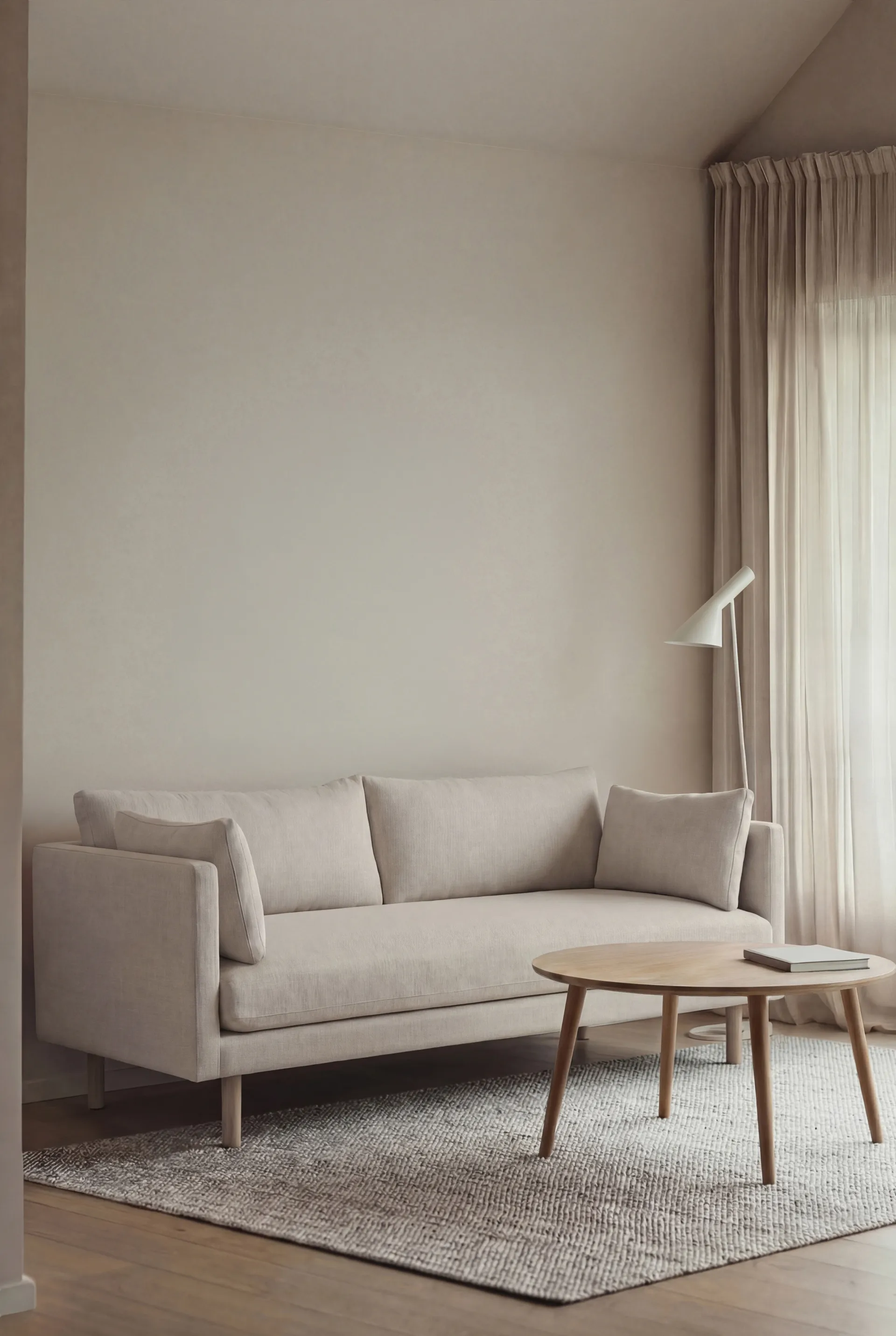 Linnevik sofa, Same Off White 6671-hvidolieret eg, 2-pers., uden skørt 1898