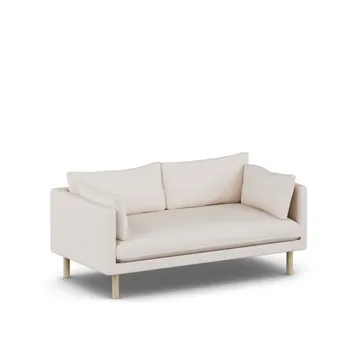 Linnevik sofa - Same Off White 6671-hvidolieret eg, 2-pers. - 1898