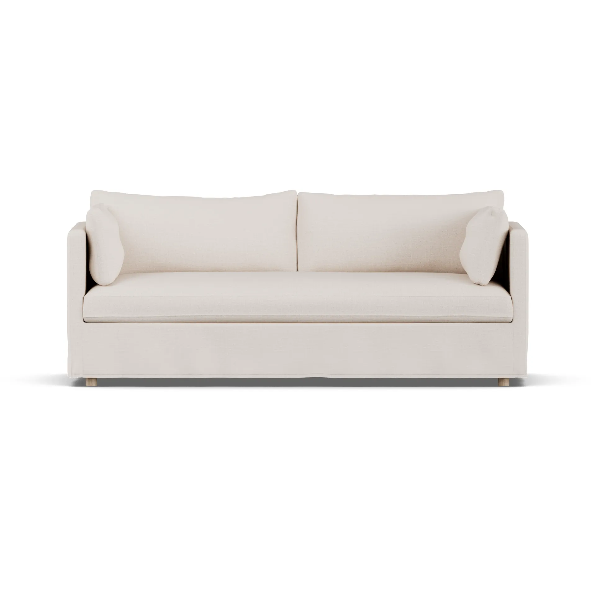 Linnevik sofa, Same Off White 6671-hvidolieret eg, 3-pers., med skørt 1898