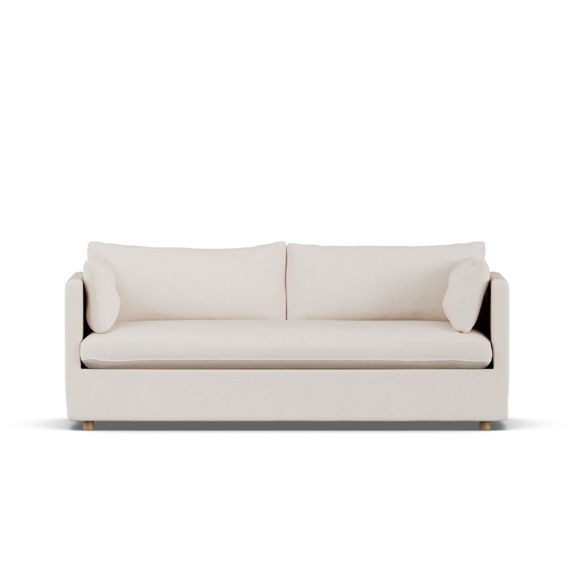 Linnevik sofa, Same Off White 6671-hvidolieret eg, 3-pers., med skørt 1898
