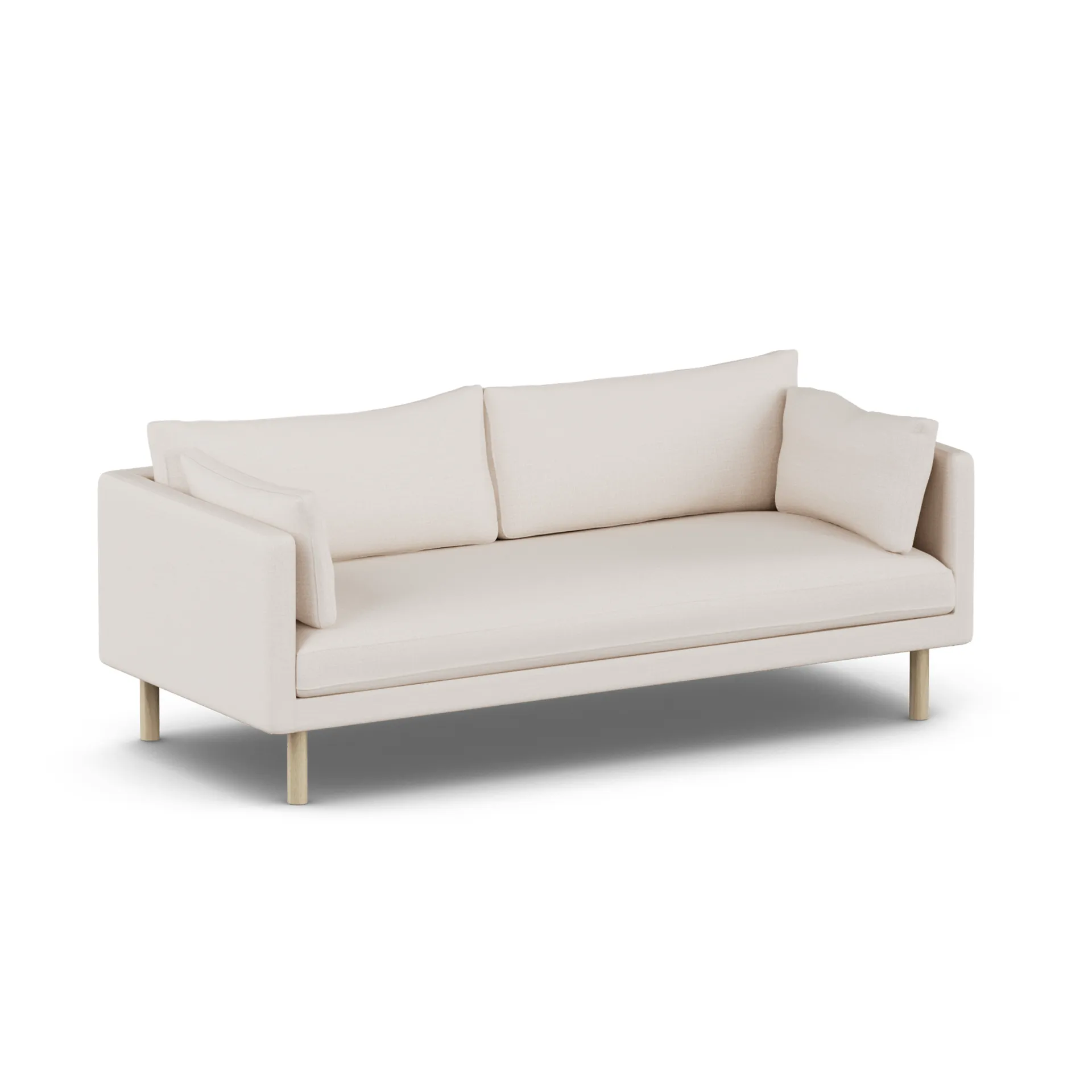 Linnevik sofa, Same Off White 6671-hvidolieret eg, 3-pers., uden skørt 1898