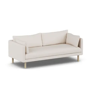 Linnevik sofa - Same Off White 6671-hvidolieret eg, 3-pers., uden skørt - 1898