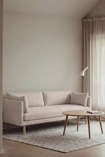 Linnevik sofa - Same Off White 6671-hvidolieret eg, 3-pers., uden skørt - 1898