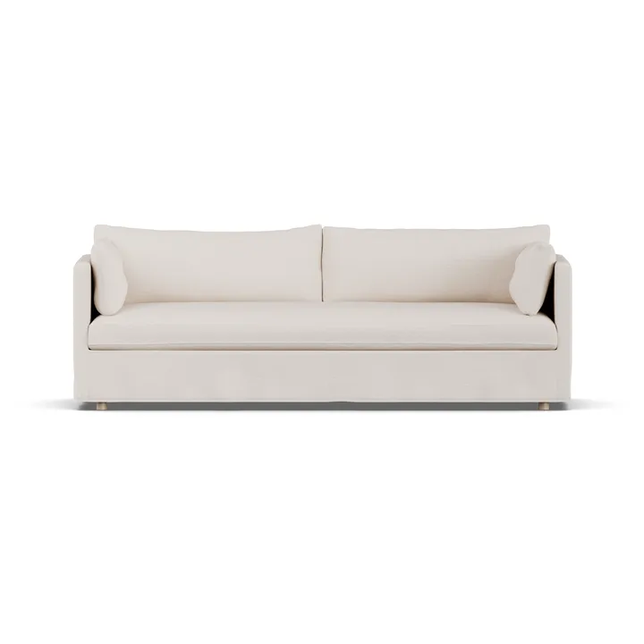 Linnevik sofa - Same Off White 6671-hvidolieret eg, 4-pers., med skørt - 1898