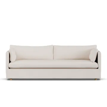 Linnevik sofa - Same Off White 6671-hvidolieret eg, 4-pers., med skørt - 1898