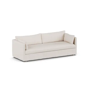Linnevik sofa - Same Off White 6671-hvidolieret eg, 4-pers., med skørt - 1898