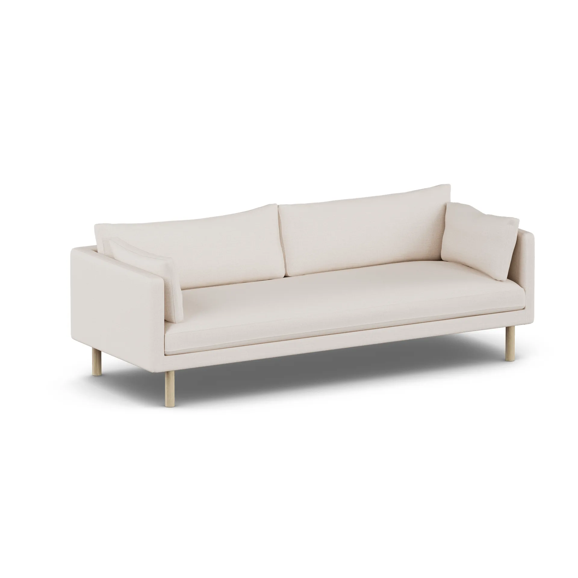 Linnevik sofa, Same Off White 6671-hvidolieret eg, 4-pers., uden skørt 1898