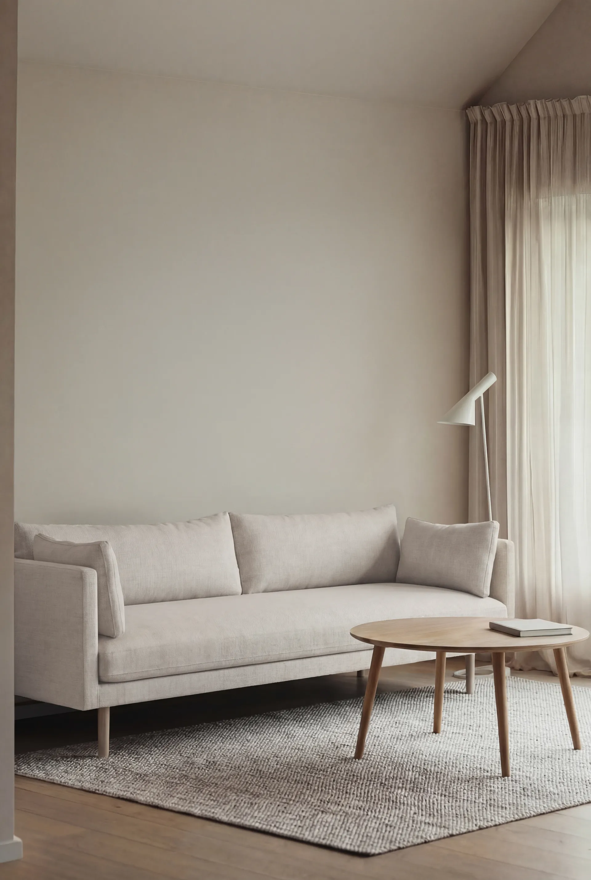Linnevik sofa, Same Off White 6671-hvidolieret eg, 4-pers., uden skørt 1898
