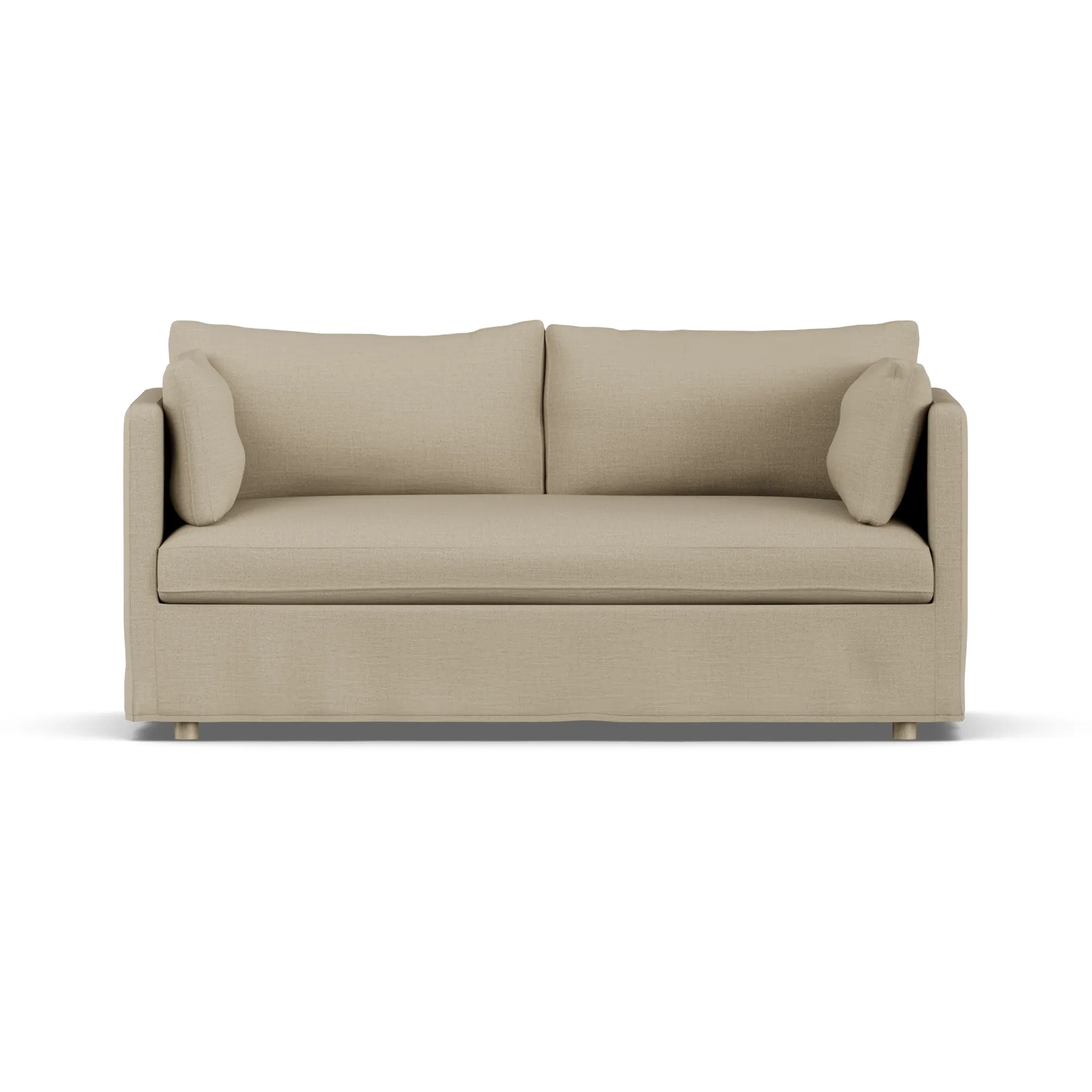 Linnevik sofa, Same Sand 6672-hvidolieret eg, 2-pers., med skørt 1898