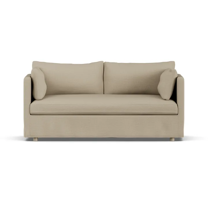 Linnevik sofa - Same Sand 6672-hvidolieret eg, 2-pers., med skørt - 1898