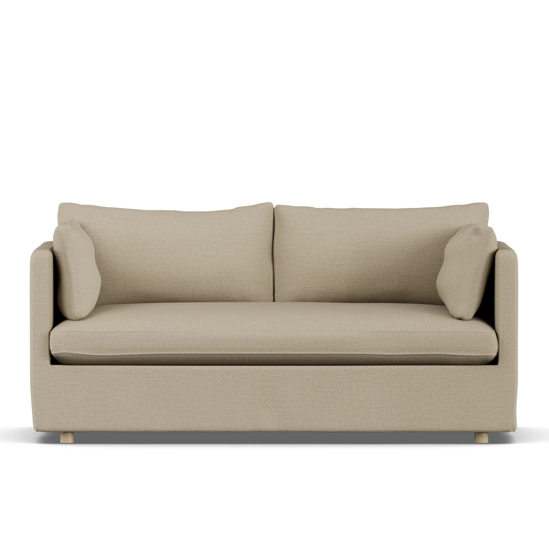 Linnevik sofa, Same Sand 6672-hvidolieret eg, 2-pers., med skørt 1898