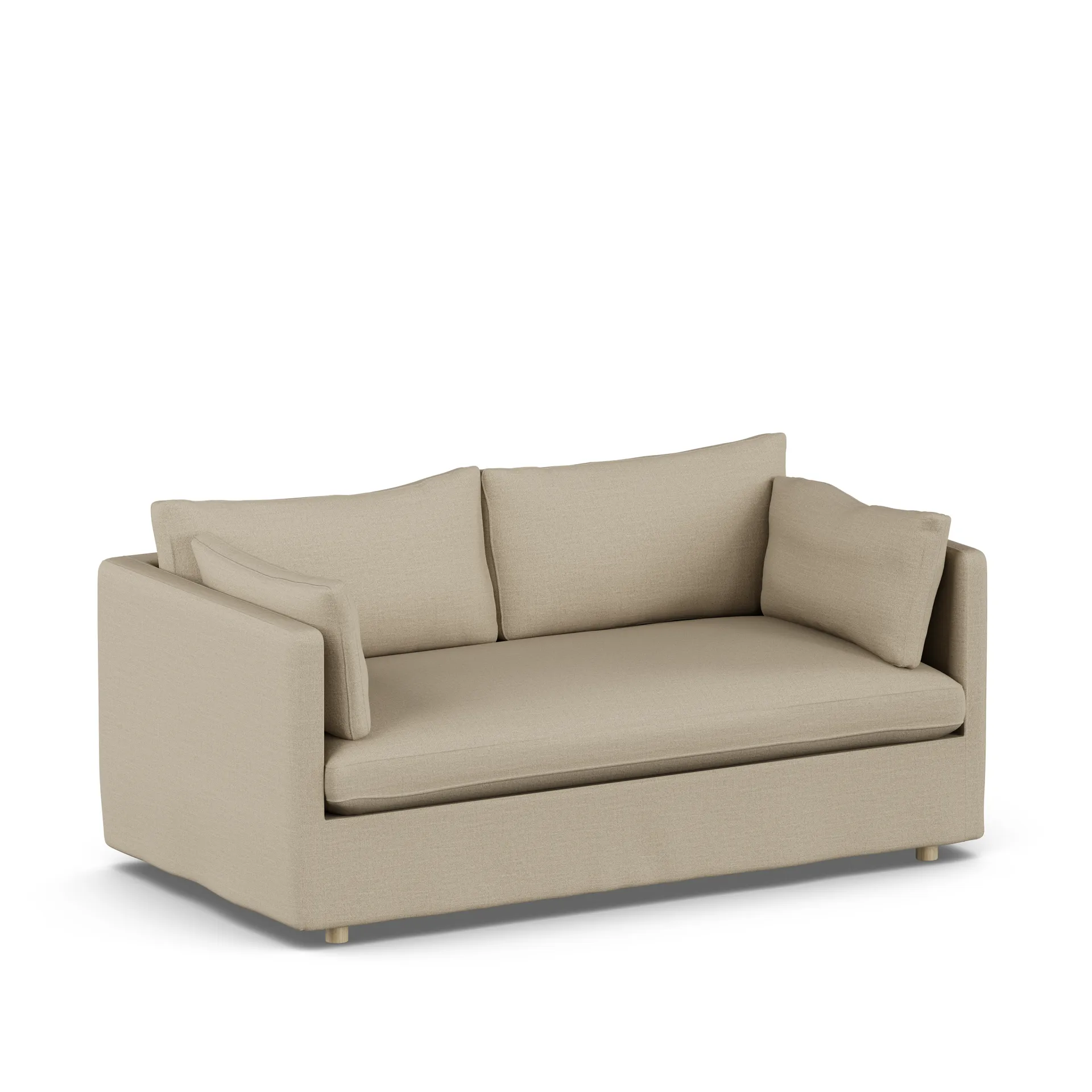 Linnevik sofa, Same Sand 6672-hvidolieret eg, 2-pers., med skørt 1898